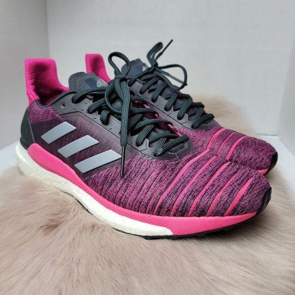 adidas Shoes - Adidas Solar Glide Boost Running Shoes Pink Black AQ0335 US 10